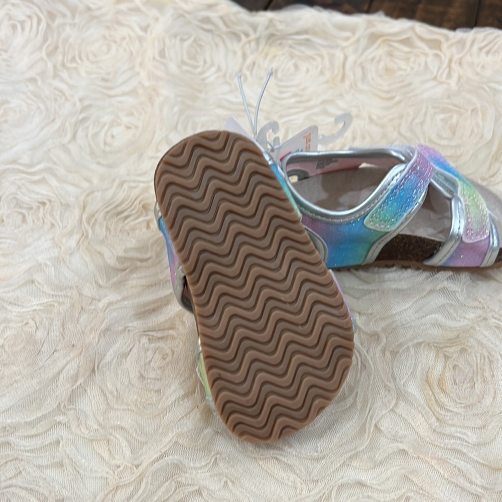 Carter’s Sparkle Glitter Rainbow shoes baby size 4 - Picture 4 of 5